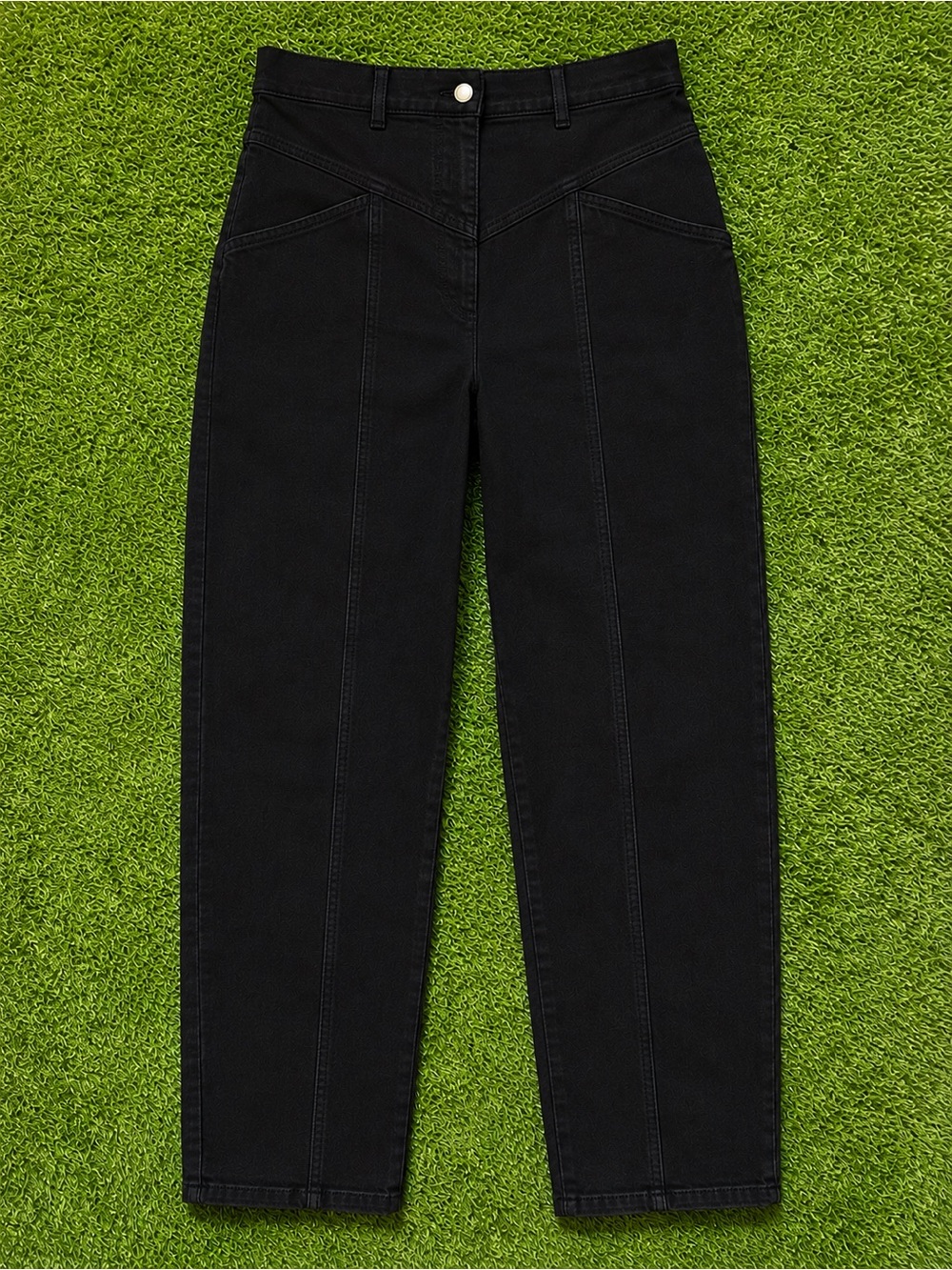 Wilfred Free Aritzia Black High Rise Seamed Straight Leg Pants Size 6